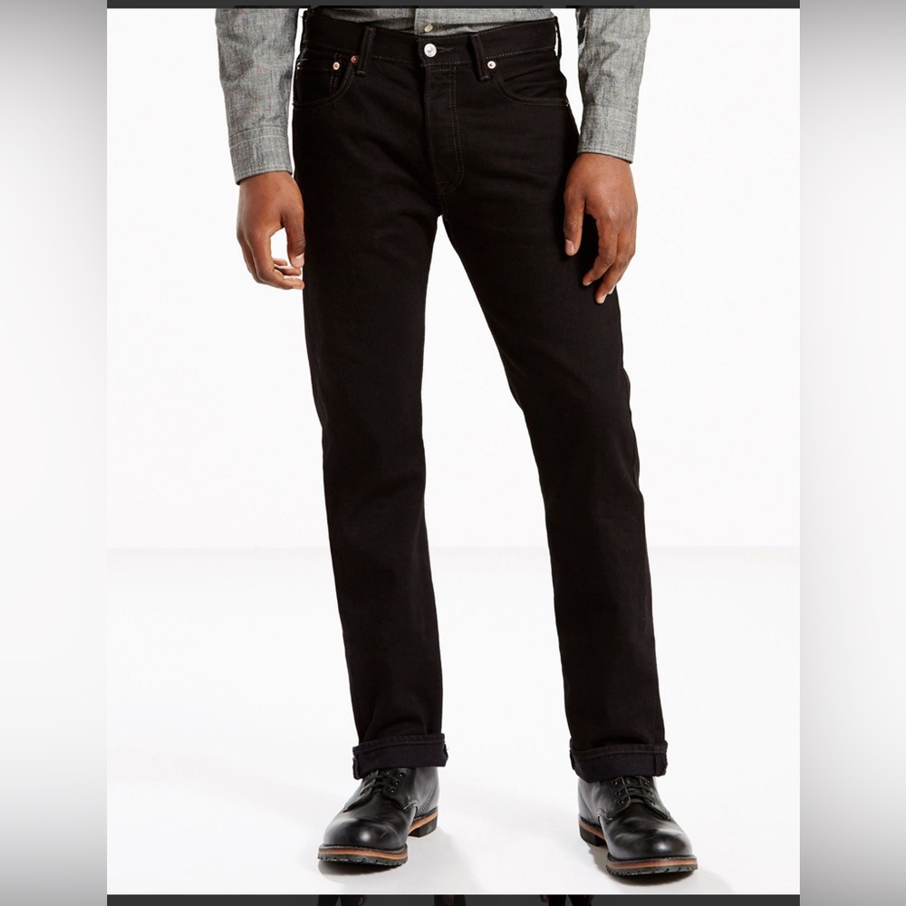 Levis 501 Men’s Mid Rise Straight Leg Jeans